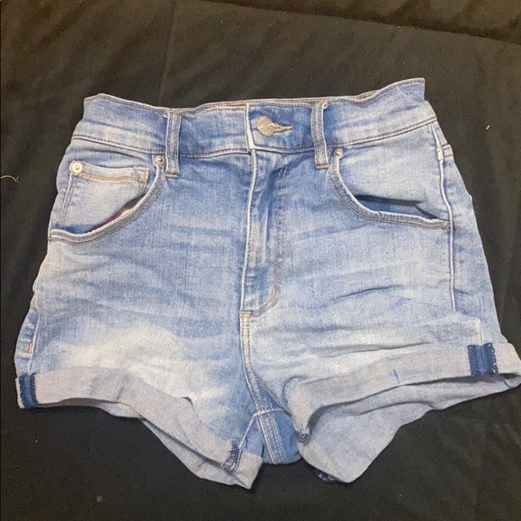 Garage High Waisted Denim Shorts - Picture 1 of 2